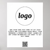 Logo Text QR Code Werbegeschäft Poster (Vorne)