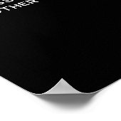 Logo Text QR Code Werbung Business Black Poster (Ecke)