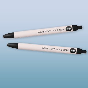 Logo Text Rosafarben Business Werbematerial Kugelschreiber