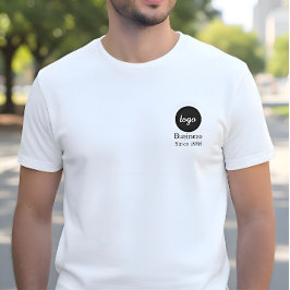 Logo Text Since Year Business Employees Customized T-Shirt