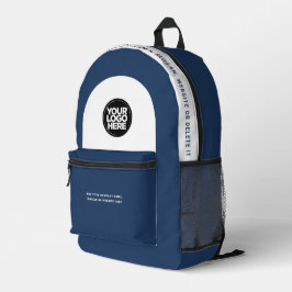 Logo, Text, Slogan, Website Bedruckter Rucksack