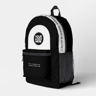 Logo, Text, Slogan, Website Bedruckter Rucksack