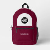 Logo, Text, Slogan, Website Bedruckter Rucksack (Vorderseite)