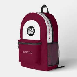 Logo, Text, Slogan, Website Bedruckter Rucksack