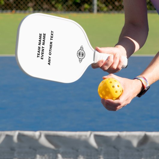 Logo/ Text Uoload Turnier-Event Pickleball Schläger (InSitu)