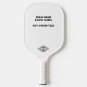 Logo/ Text Uoload Turnier-Event Pickleball Schläger (Rückseite)