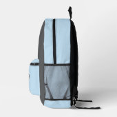 Logo & Text Upload Grau/Blau Bedruckter Rucksack (Rechts)