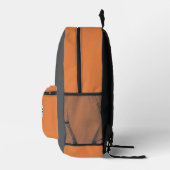 Logo & Text Upload Grau/Orange Bedruckter Rucksack (Rechts)