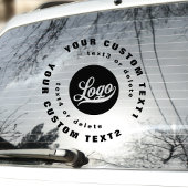 Logo-Text, Vinyl-Kreis Autofenster-Umschalter Aufkleber