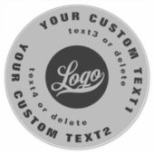 Logo-Text, Vinyl-Kreis Autofenster-Umschalter Aufkleber (Vorderseite)