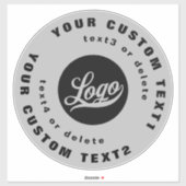 Logo-Text, Vinyl-Kreis Autofenster-Umschalter Aufkleber (Blatt)