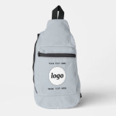 Logo-Text Werbeaktion Blauer Branding Crossbody Bag (Vorderseite)