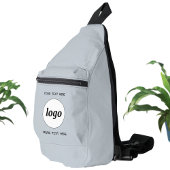 Logo-Text Werbeaktion Blauer Branding Crossbody Bag