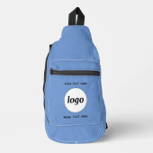 Logo-Text Werbeaktion Blauer Branding Crossbody Bag (Vorderseite)