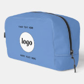 Logo-Text Werbeaktion Blauer Branding Waschbeutel (Rechte Ecke)