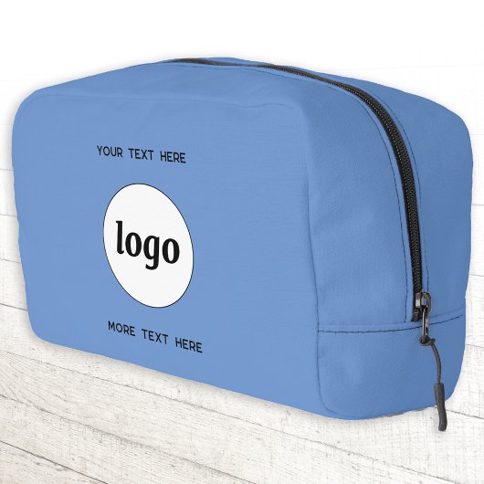 Logo-Text Werbeaktion Blauer Branding Waschbeutel