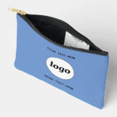 Logo-Text Werbeaktion Blauer Branding Zubehörtasche (Offen)