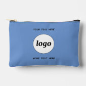 Logo-Text Werbeaktion Blauer Branding Zubehörtasche (Vorderseite)