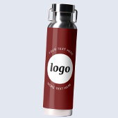 Logo-Text Werbeaktion Branding Dunkelrot Trinkflasche