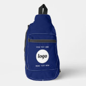 Logo-Text Werbeaktion Branding Navy Blue Crossbody Bag (Vorderseite)