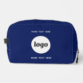 Logo-Text Werbeaktion Branding Navy Blue Waschbeutel (Vorderseite)