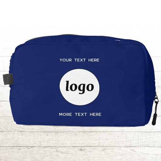 Logo-Text Werbeaktion Branding Navy Blue Waschbeutel