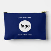 Logo-Text Werbeaktion Branding Navy Blue Zubehörtasche (Rückseite)