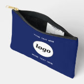 Logo-Text Werbeaktion Branding Navy Blue Zubehörtasche (Offen)