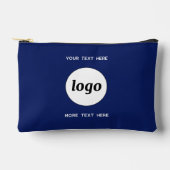 Logo-Text Werbeaktion Branding Navy Blue Zubehörtasche (Vorderseite)