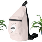 Logo-Text Werbeaktion Branding Rosa Rosa Crossbody Bag