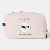 Logo-Text Werbeaktion Branding Rosa Rosa Waschbeutel (Vorderseite)