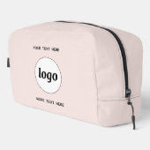 Logo-Text Werbeaktion Branding Rosa Rosa Waschbeutel (Rechte Ecke)