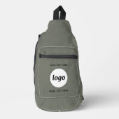 Logo-Text Werbeaktion Branding-Seite Grün Crossbody Bag (Vorderseite)
