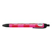Logo-Text Werbeaktion Rosa Schachbrett | Stift (Unterseite)