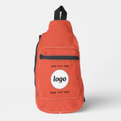 Logo-Text-Werbeaktion Rotes Branding Crossbody Bag (Vorderseite)