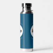 Logo-Text-Werbemarken Aquamarin grün Trinkflasche (Links)