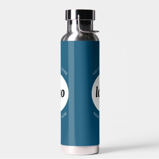 Logo-Text-Werbemarken Aquamarin grün Trinkflasche (Links)