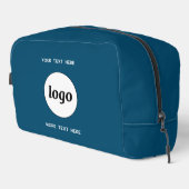 Logo-Text-Werbemarken Aquamarin grün Waschbeutel (Rechte Ecke)