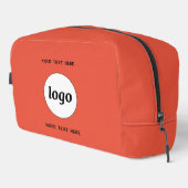 Logo-Text-Werbemarken Orange Waschbeutel (Rechte Ecke)