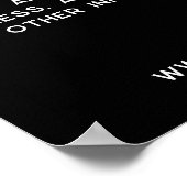 Logo-Text Werbung Business Black Poster (Ecke)