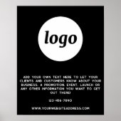 Logo-Text Werbung Business Black Poster (Vorne)