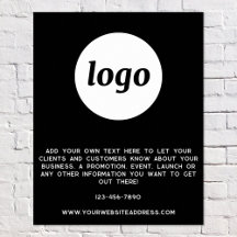 Logo-Text Werbung Business Black