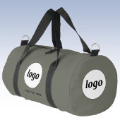 Logo-Text Werbung Business Sage Green Duffle Bag