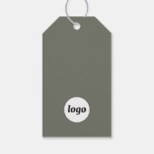 Logo-TextGrüne Produktpreiskennzeichnung Geschenkanhänger (Rückseite)