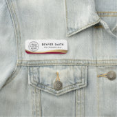 Logo-Titel Bordeaux-Imitate Goldener Farbverlauf Namensschild (Beispiel)