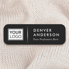 Logo-Titel Goldener Farbverlauf schwarz Namensschild