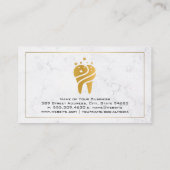 Logo "Tooth Dentistry" | Marble Business Card Visitenkarte (Rückseite)