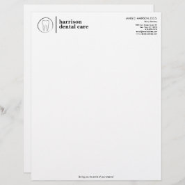 Logo "Tooth Sketch" Schwarz/Weiß-Zahnarzt Briefbogen
