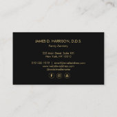 Logo "Tooth Sketch" Schwarz/Weiß Zahnarzt Ernennun Visitenkarte (Rückseite)