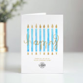 Logo Türkis Candles Business Happy Birthday hinzuf Karte